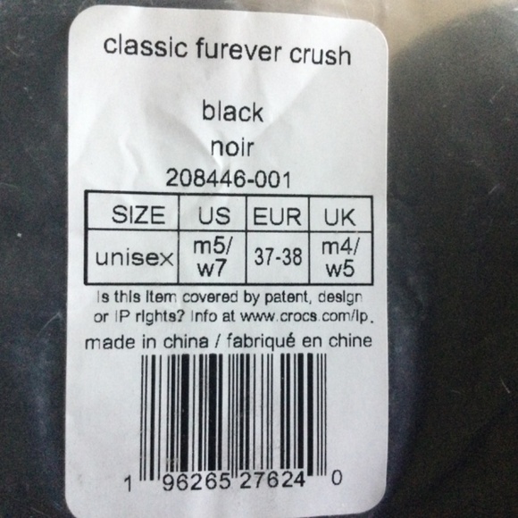 CROCS Furever Crush Classic fur lined Clog ( NEW w/Tags & Bag ) - Picture 3 of 13